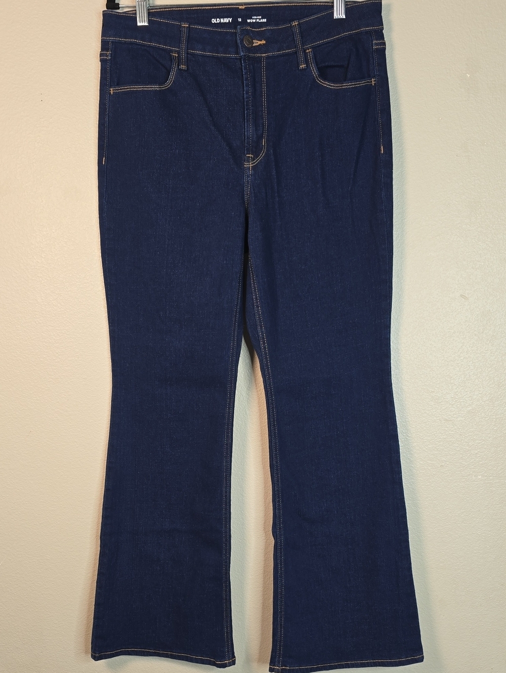 Old Navy High Rise Wow Flare Women’s Dark Blue Jeans Size 12.